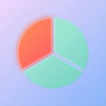 O treime fracție grafic - 1/3 împărțit în trei părți egale