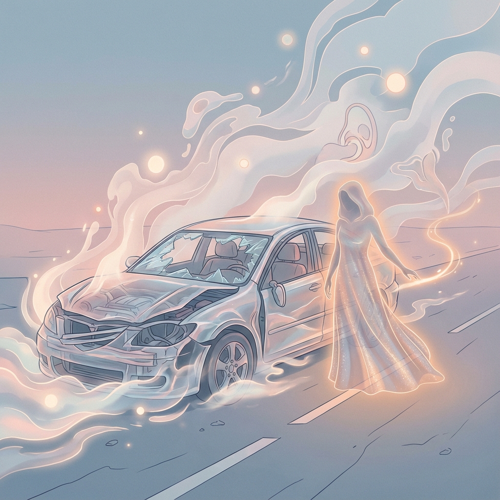 Vis cu accident de mașină - interpretare simbolică