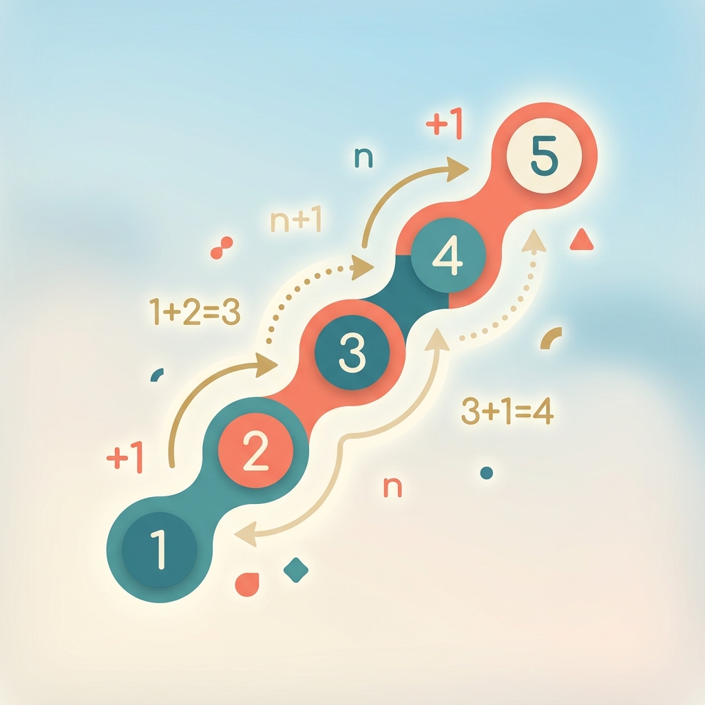 Ce înseamnă numere consecutive - ilustrație matematică cu numere în secvență