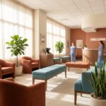 Sala de asteptare clinica medicala moderna ambulatoriu