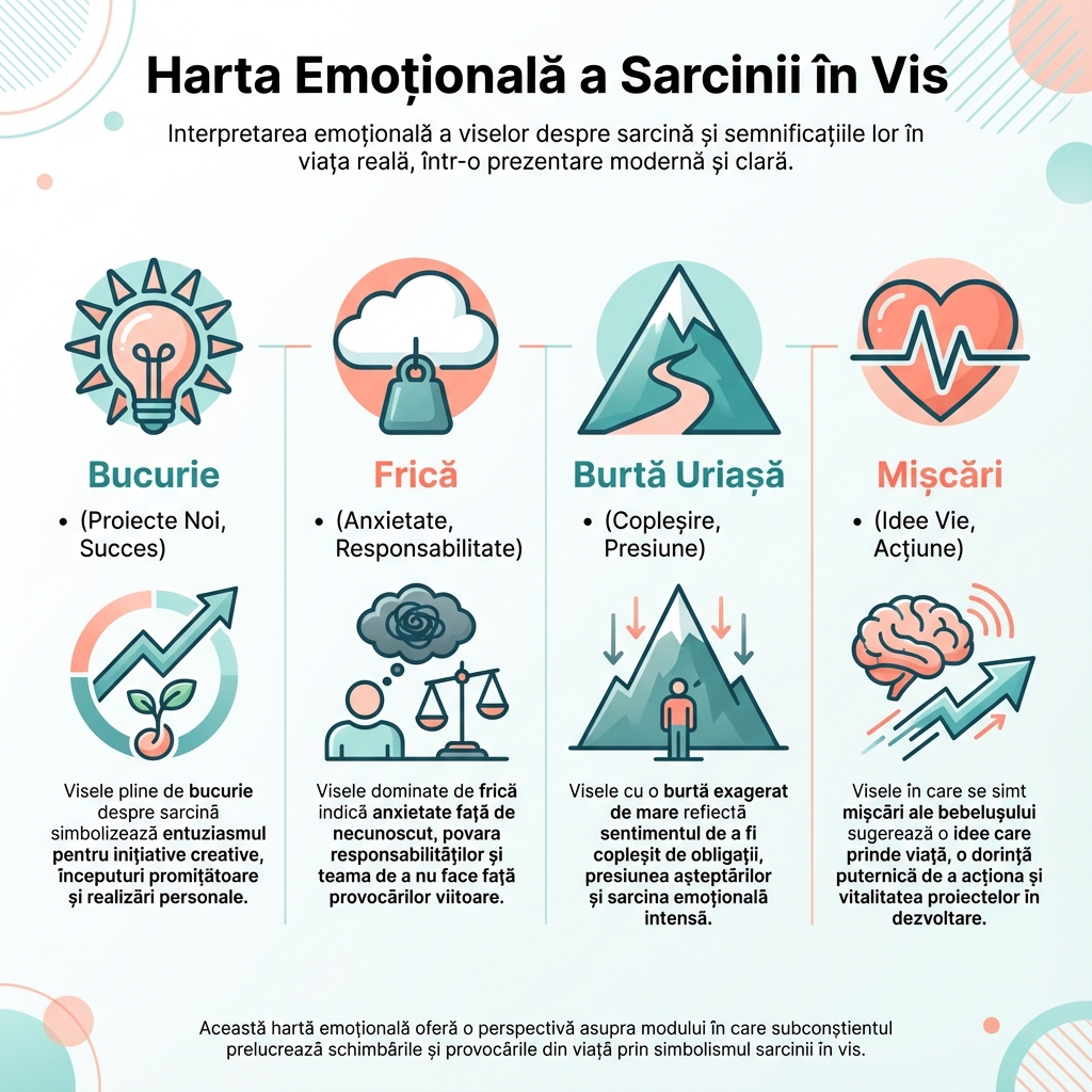 Infografic: Harta Emoțională a Sarcinii în Vis - Interpretare în funcție de sentimente