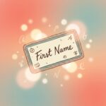 Ecuson first name cu litere și simboluri culturale reprezentând prenumele