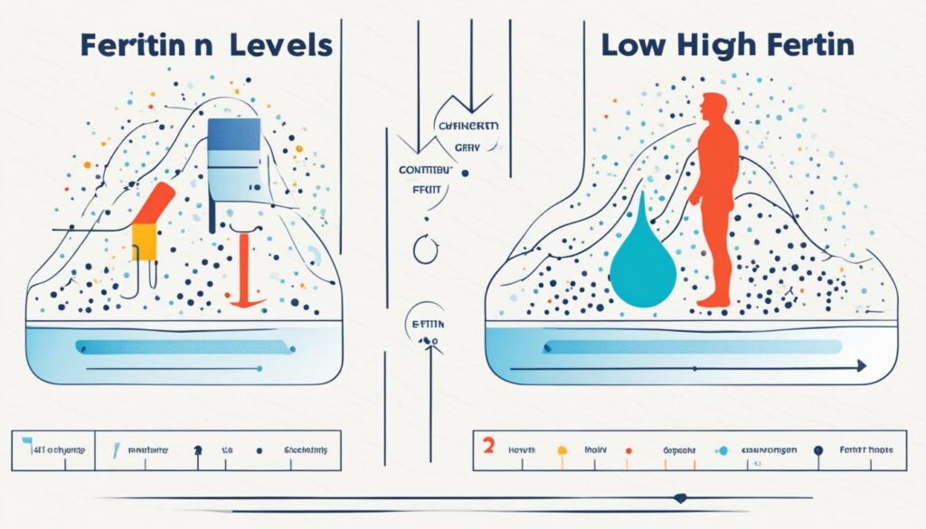 feritina scăzută și crescută