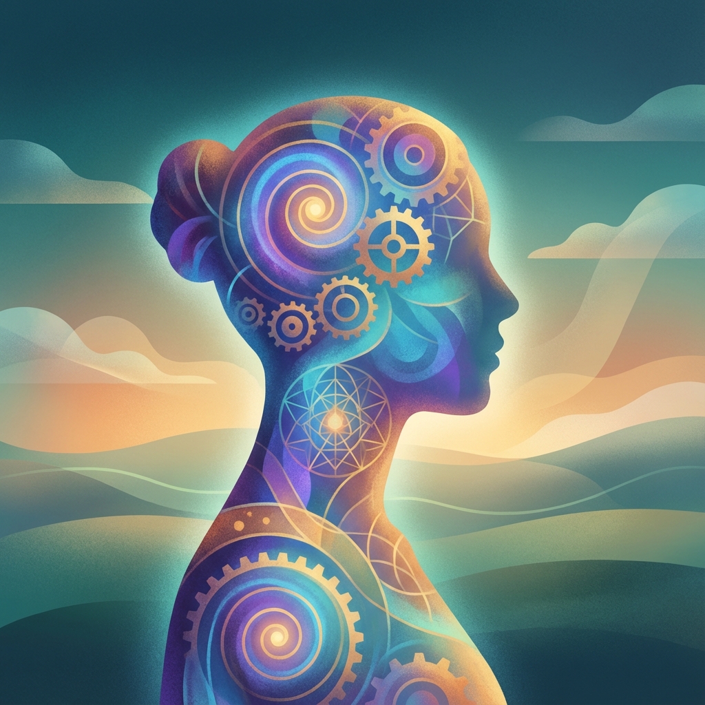 Ilustrație editorială despre OCD: complexitatea minții și nevoia de echilibru