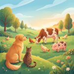 Ce înseamnă bunăstarea animalelor: cele 5 libertăți și legislația din România Ilustrație bunăstarea animalelor de companie și fermă în România