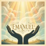 Nume Emanuel semnificație - Dumnezeu este cu noi - ilustrație cu lumină divină