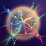 Ce Înseamnă Gemini AI — Ghidul Google pentru Inteligență Artificială Vizualizare Google Gemini AI - rețea neurală multimodală cu noduri colorate în culorile Google