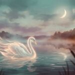 Lebădă pe lac în lumină onirică - interpretare vis