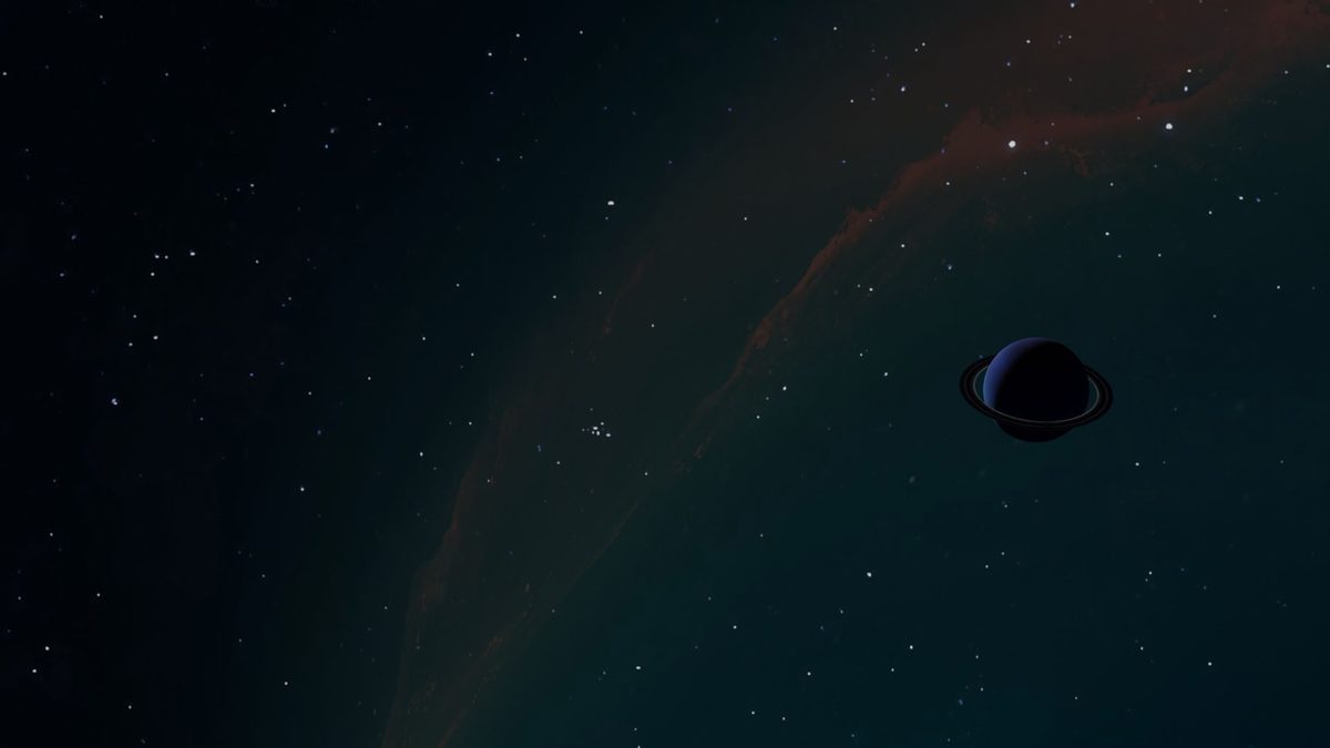 Ilustrație astronomică cu o planetă misterioasă în spațiu