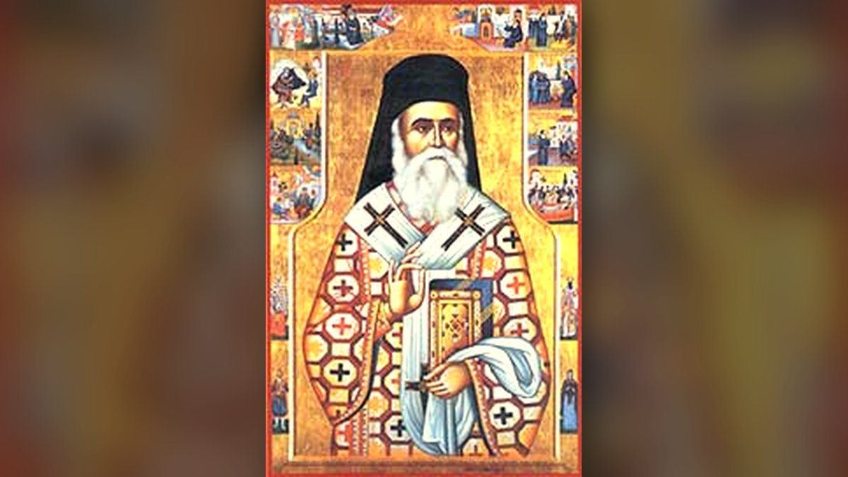 Icoană de sfânt într-un lăcaș ortodox